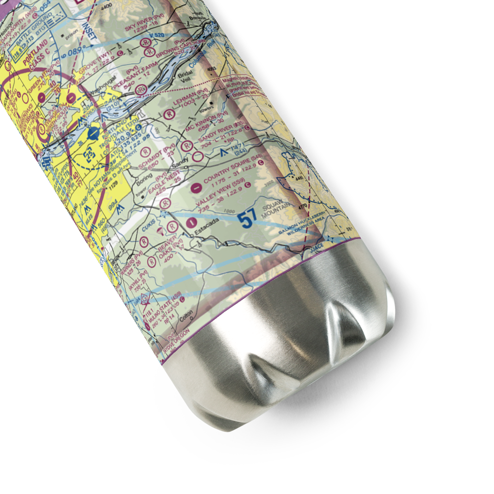Schmidt Airport (6OR7) VFR Sectional Water Bottle 