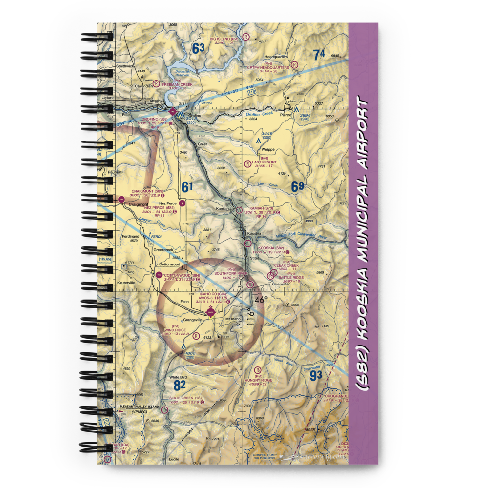 Kooskia Municipal Airport (S82) VFR Sectional Notebook 