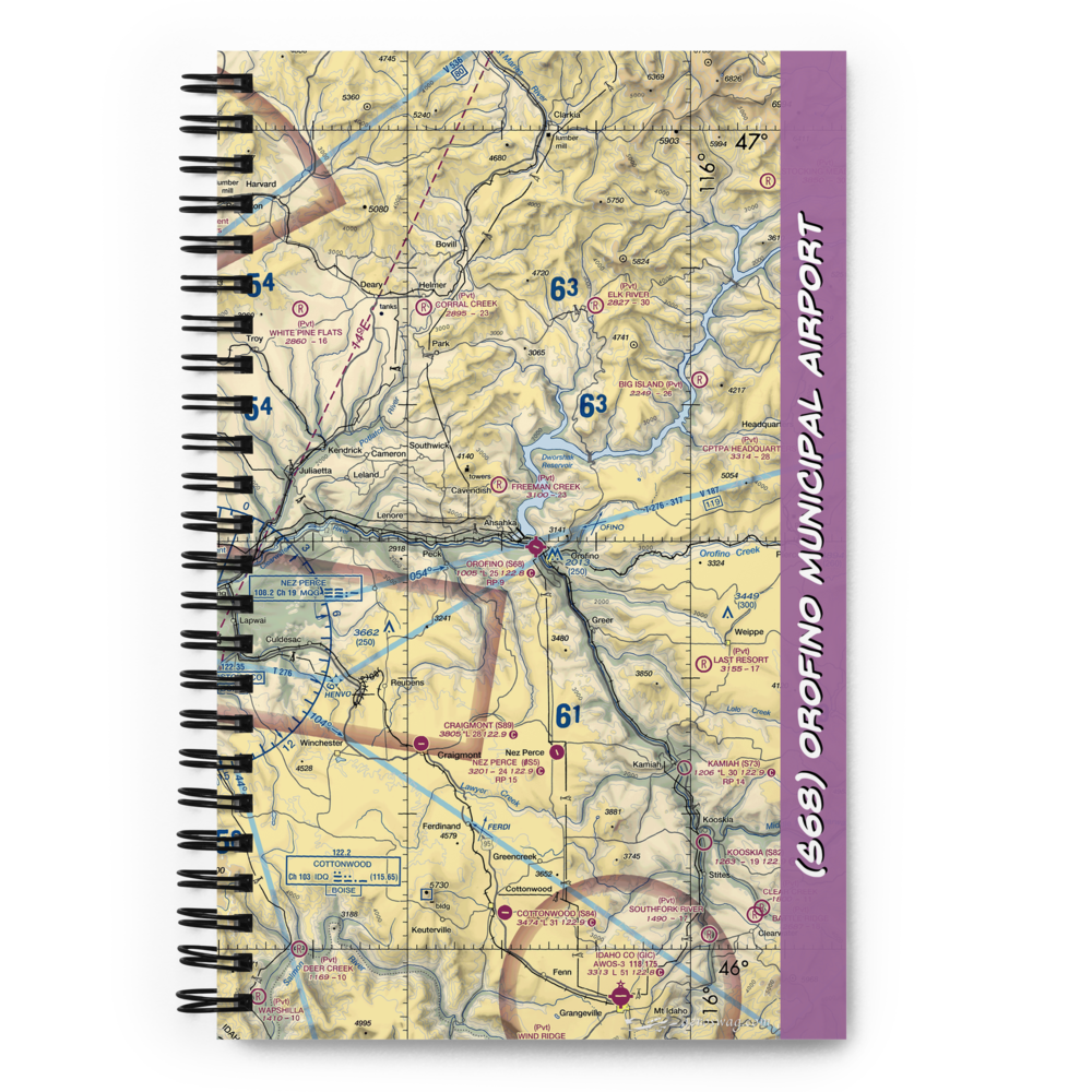 Orofino Municipal Airport (S68) VFR Sectional Notebook 