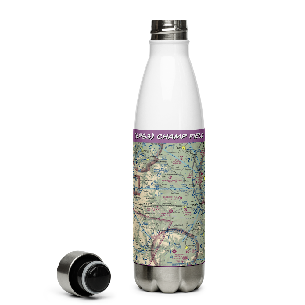 Champ Field (6PS3) VFR Sectional Water Bottle 