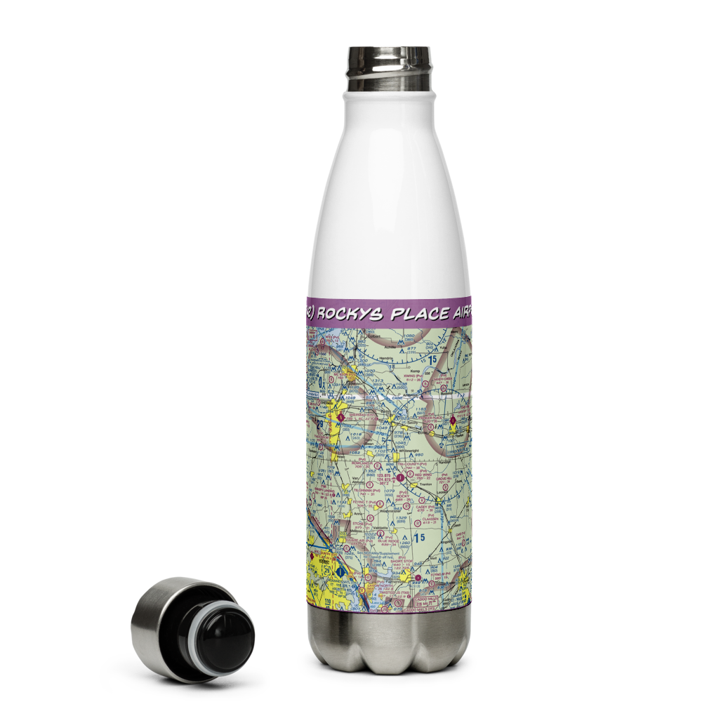 Rockys Place Airport (6TA2) VFR Sectional Water Bottle 