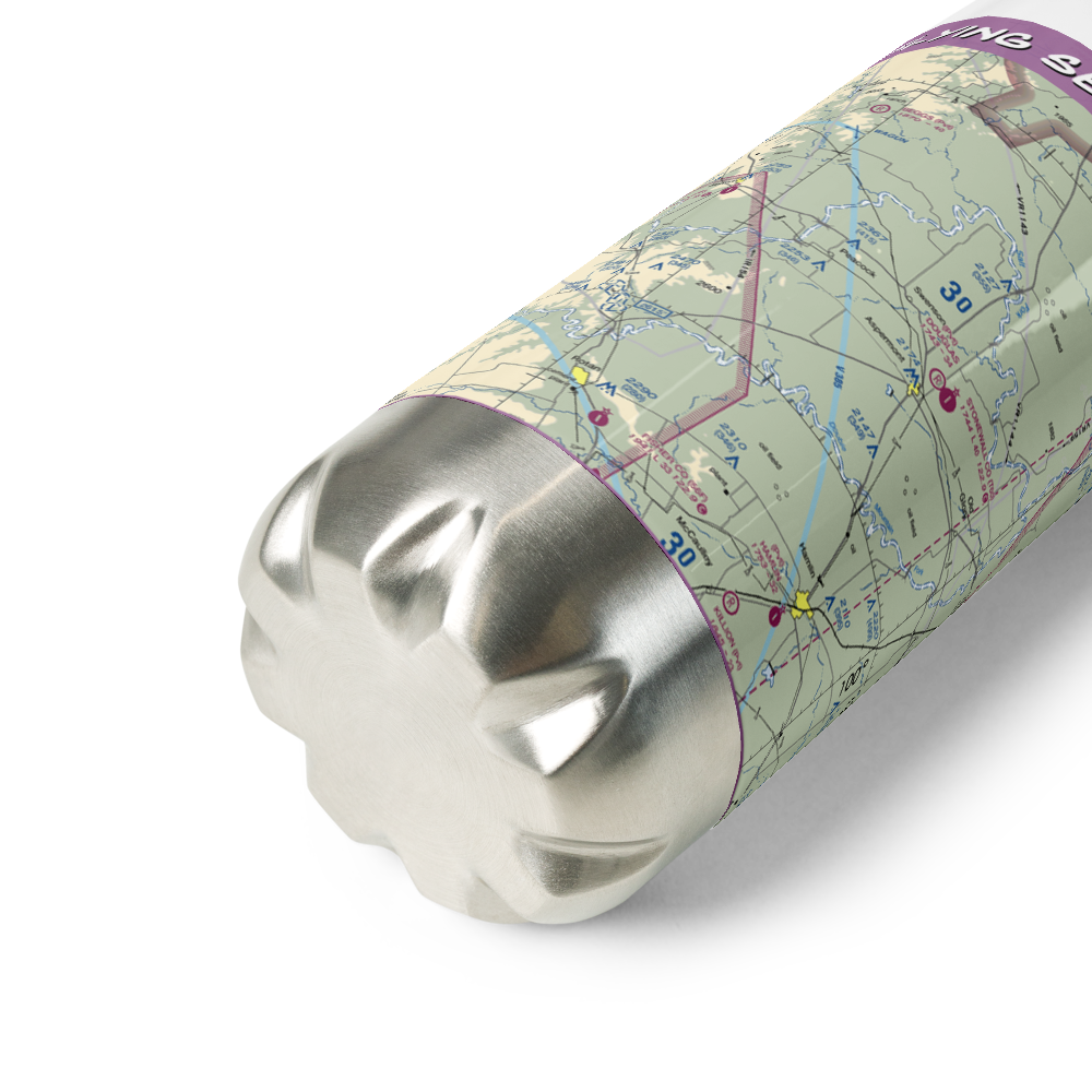 Douglas Flying Service Private Airport (6TE8) VFR Sectional Water Bottle 