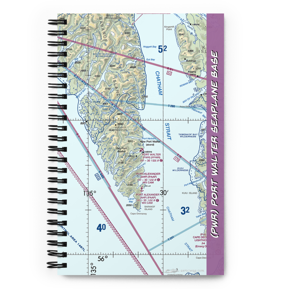 Port Walter Seaplane Base (PWR) VFR Sectional Notebook 
