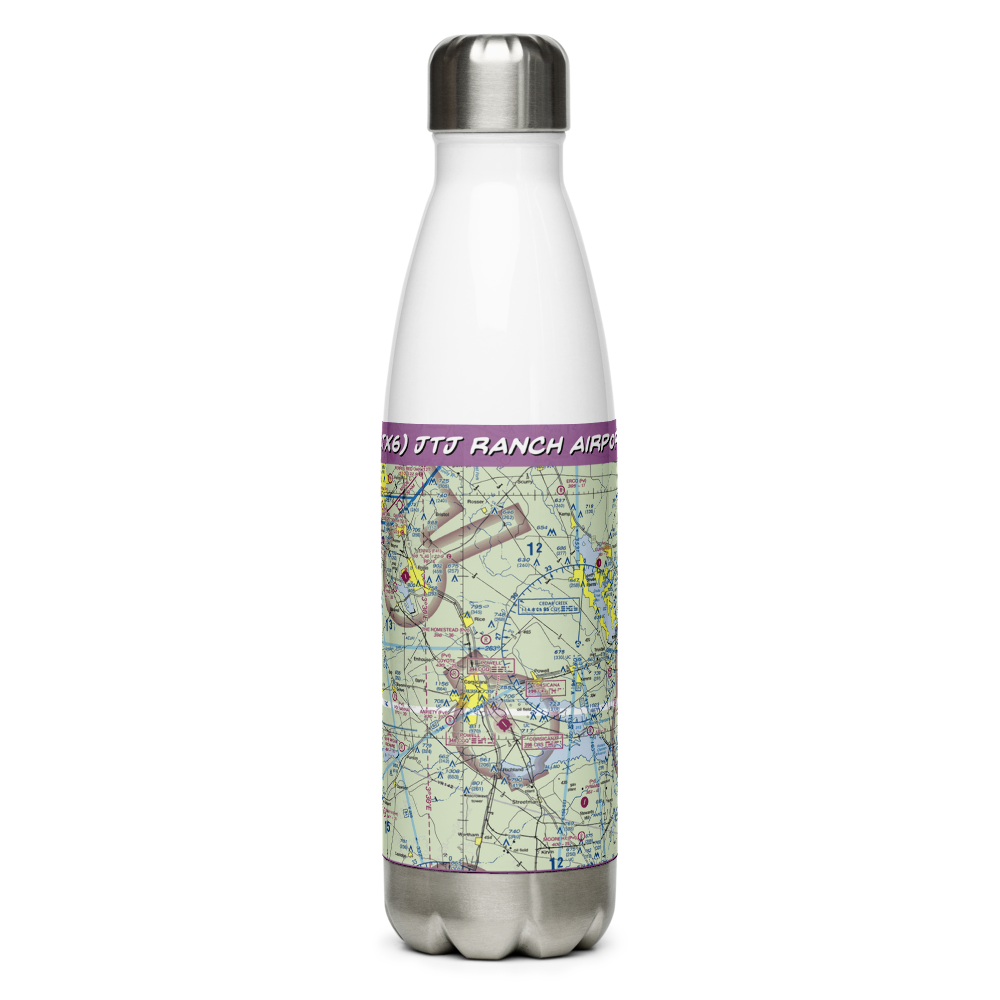 Jtj Ranch Airport (6TX6) VFR Sectional Water Bottle 