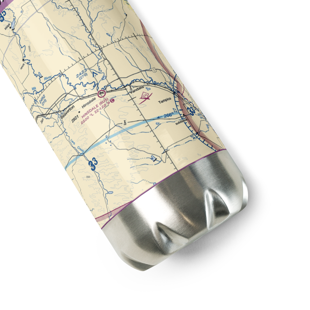 Hinsdale Airport (6U5) VFR Sectional Water Bottle 