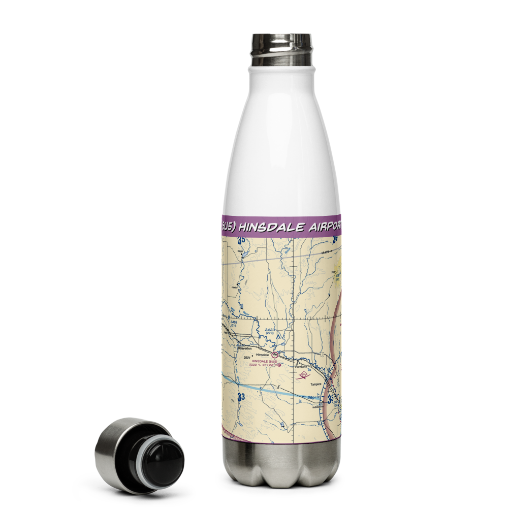 Hinsdale Airport (6U5) VFR Sectional Water Bottle 