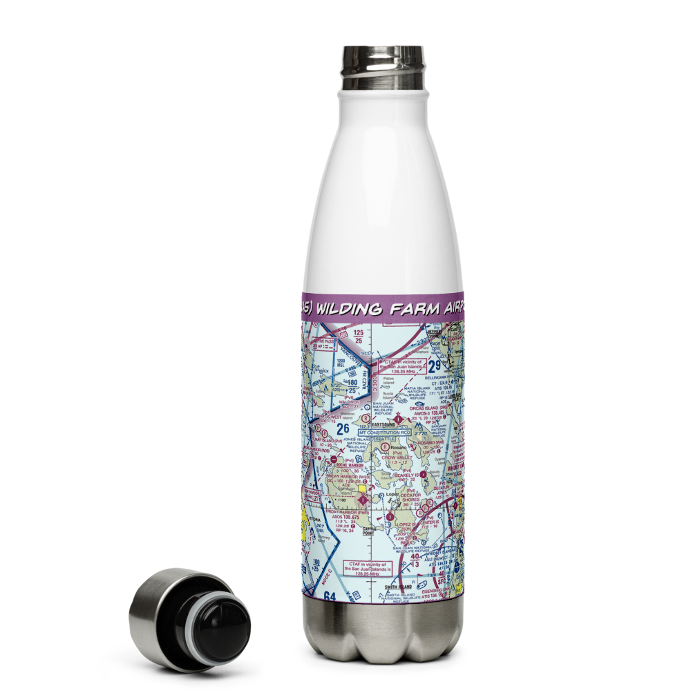 Wilding Farm Airport (6WA5) VFR Sectional Water Bottle 