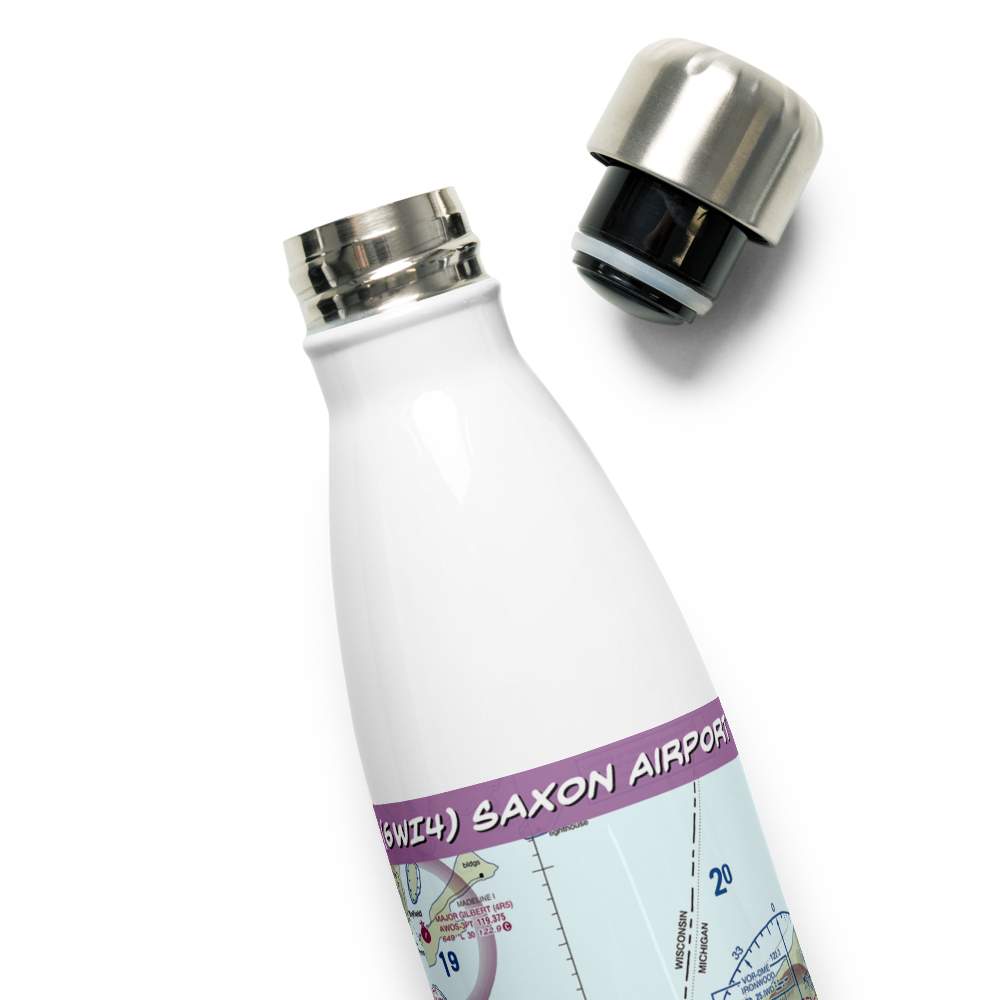 Saxon Airport (6WI4) VFR Sectional Water Bottle 