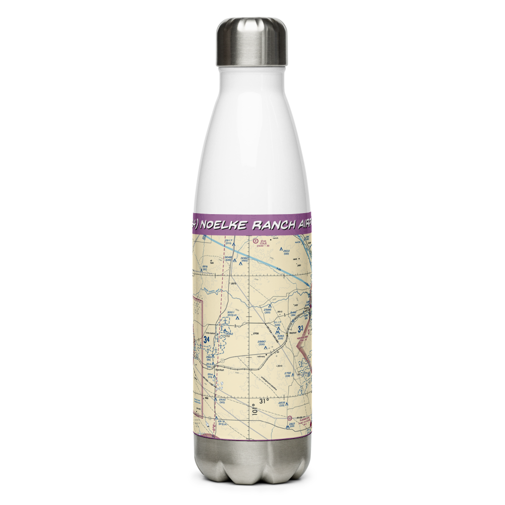 Noelke Ranch Airport (6XS4) VFR Sectional Water Bottle 