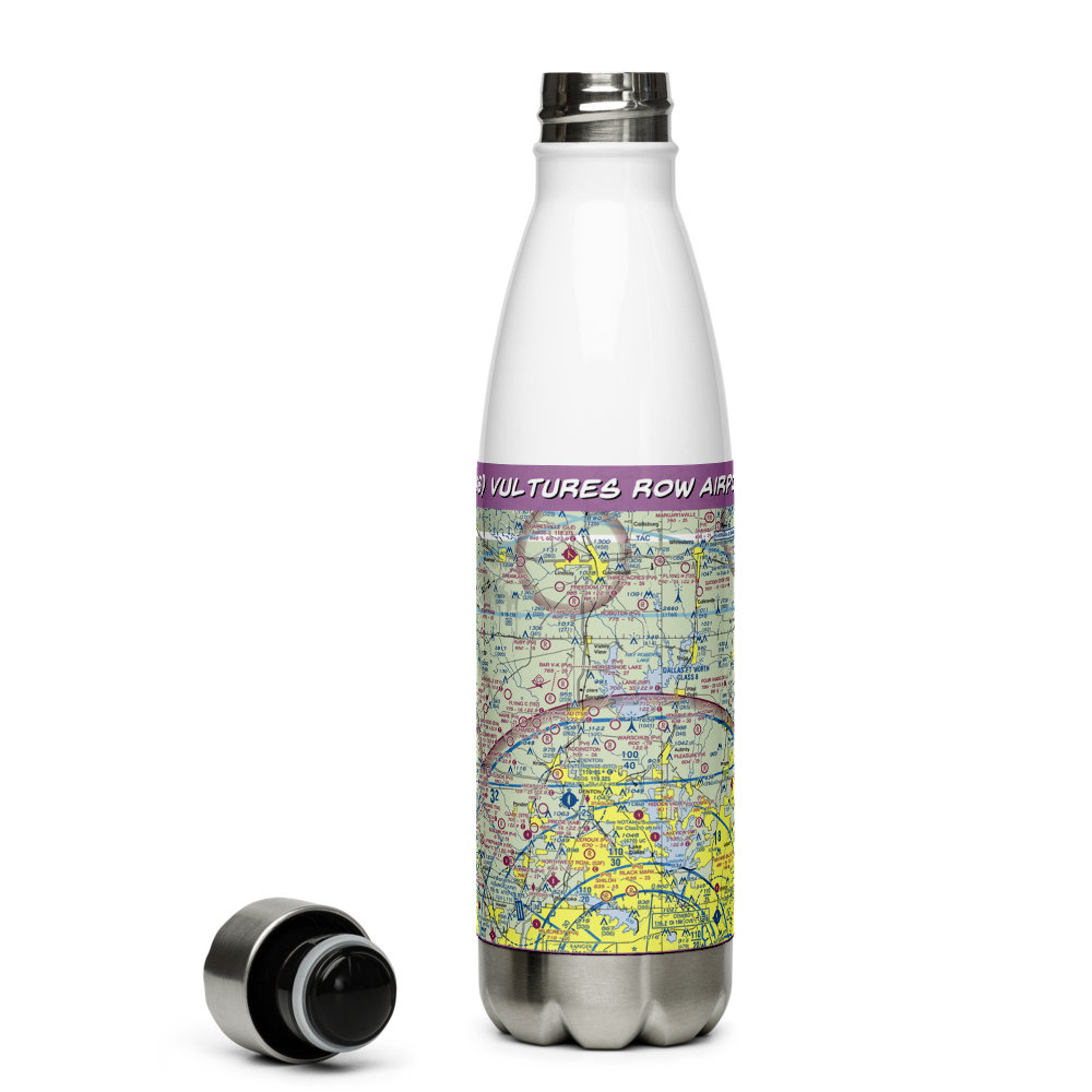 Vultures Row Airport (6X8) VFR Sectional Water Bottle 