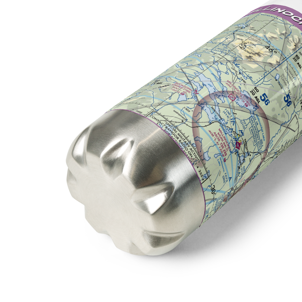 Millinocket Seaplane Base (70B) VFR Sectional Water Bottle 