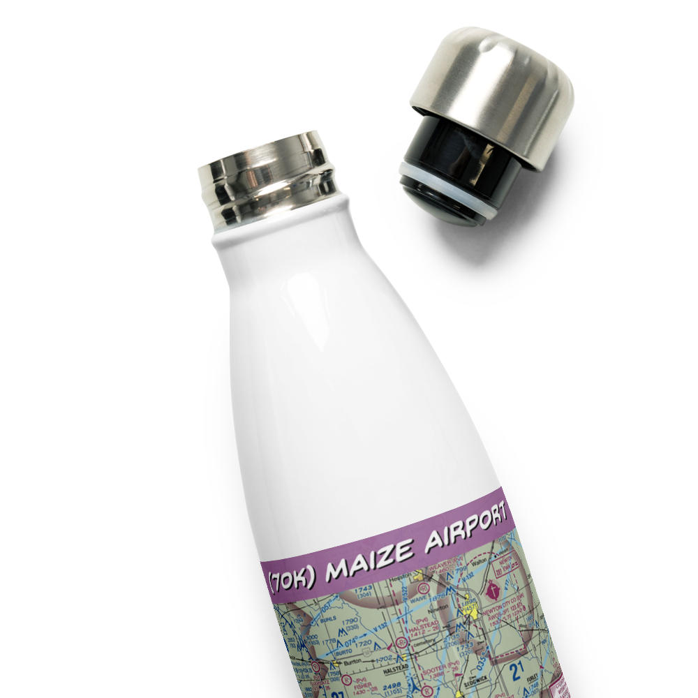 Maize Airport (70K) VFR Sectional Water Bottle 
