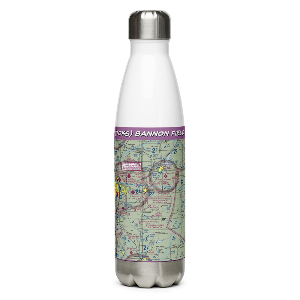 Bannon Field (70KS) VFR Sectional Water Bottle 