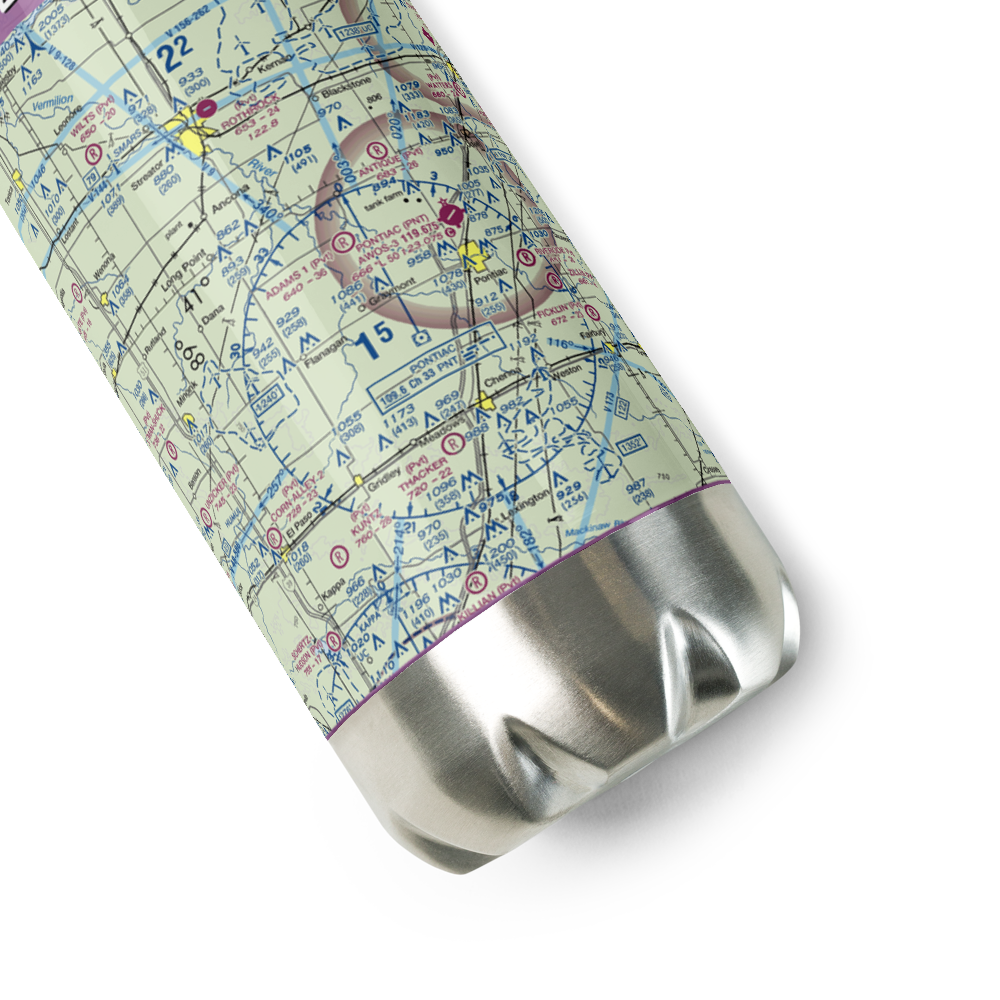 Adams Restricted Landing Area Number 1 (70LL) VFR Sectional Water Bottle 