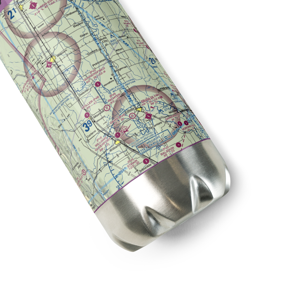 Gunnersfield Ranch Airport (71CL) VFR Sectional Water Bottle 