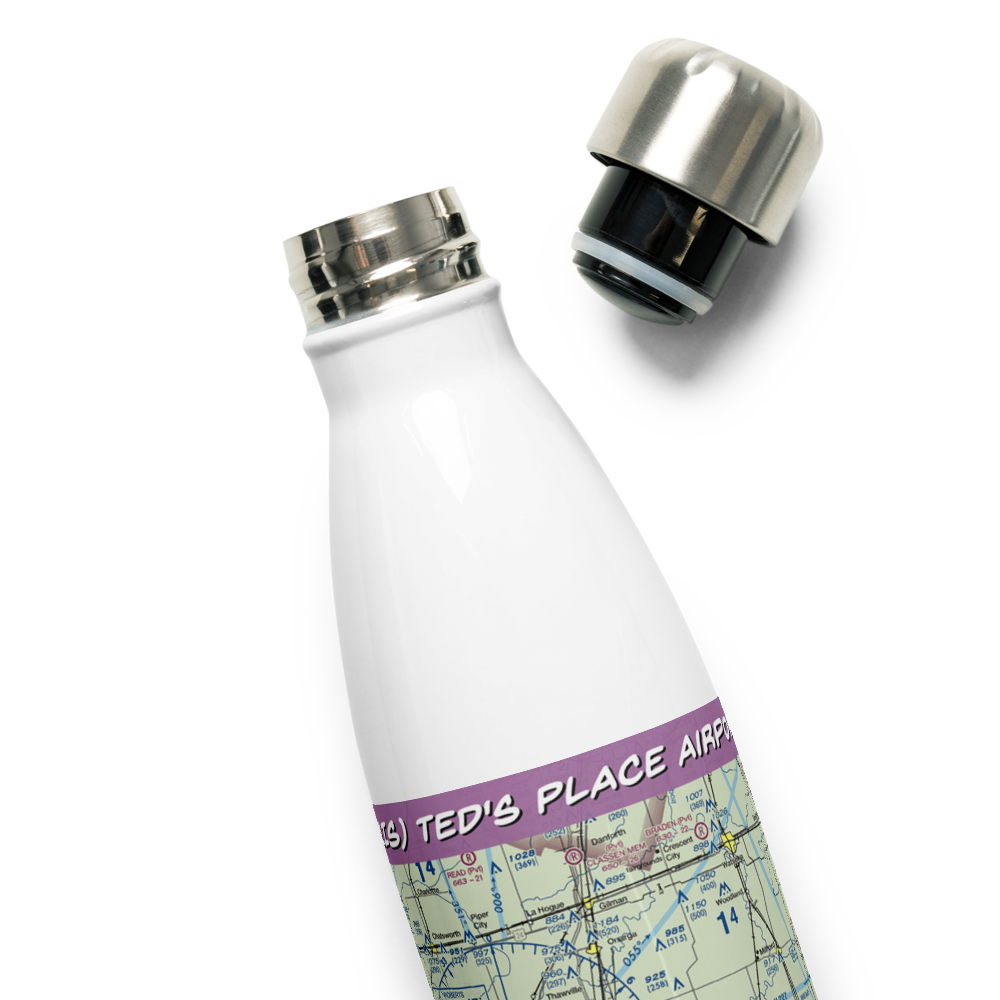 Ted's Place Airport (71IS) VFR Sectional Water Bottle 
