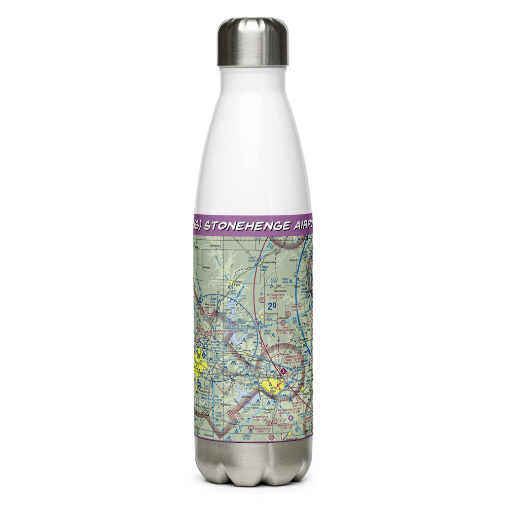 Stonehenge Airport (71KS) VFR Sectional Water Bottle 
