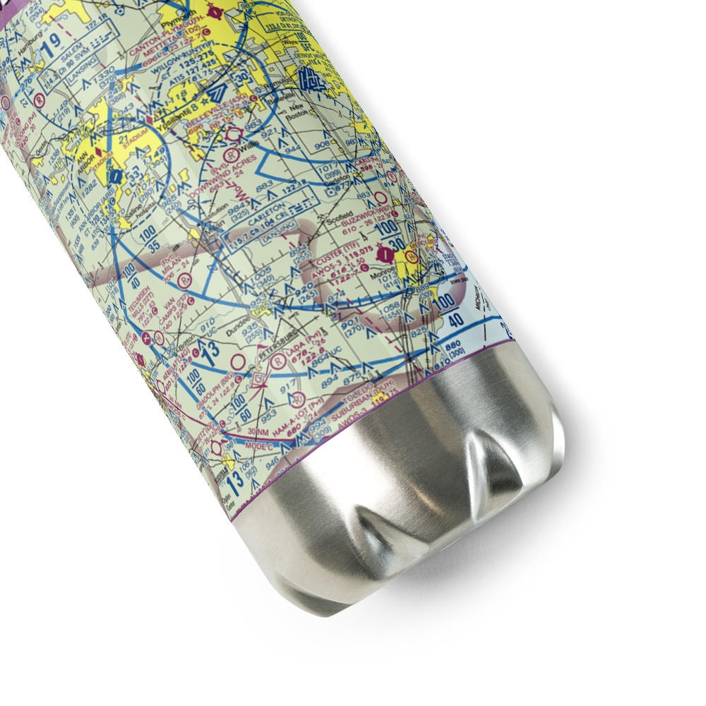 Belleville (Johnston) Airport (71MI) VFR Sectional Water Bottle 