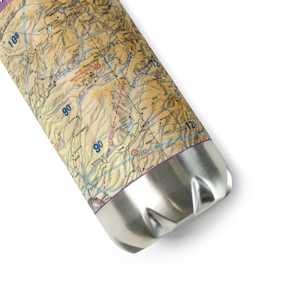 Bear Valley STOLport (73CA) VFR Sectional Water Bottle 