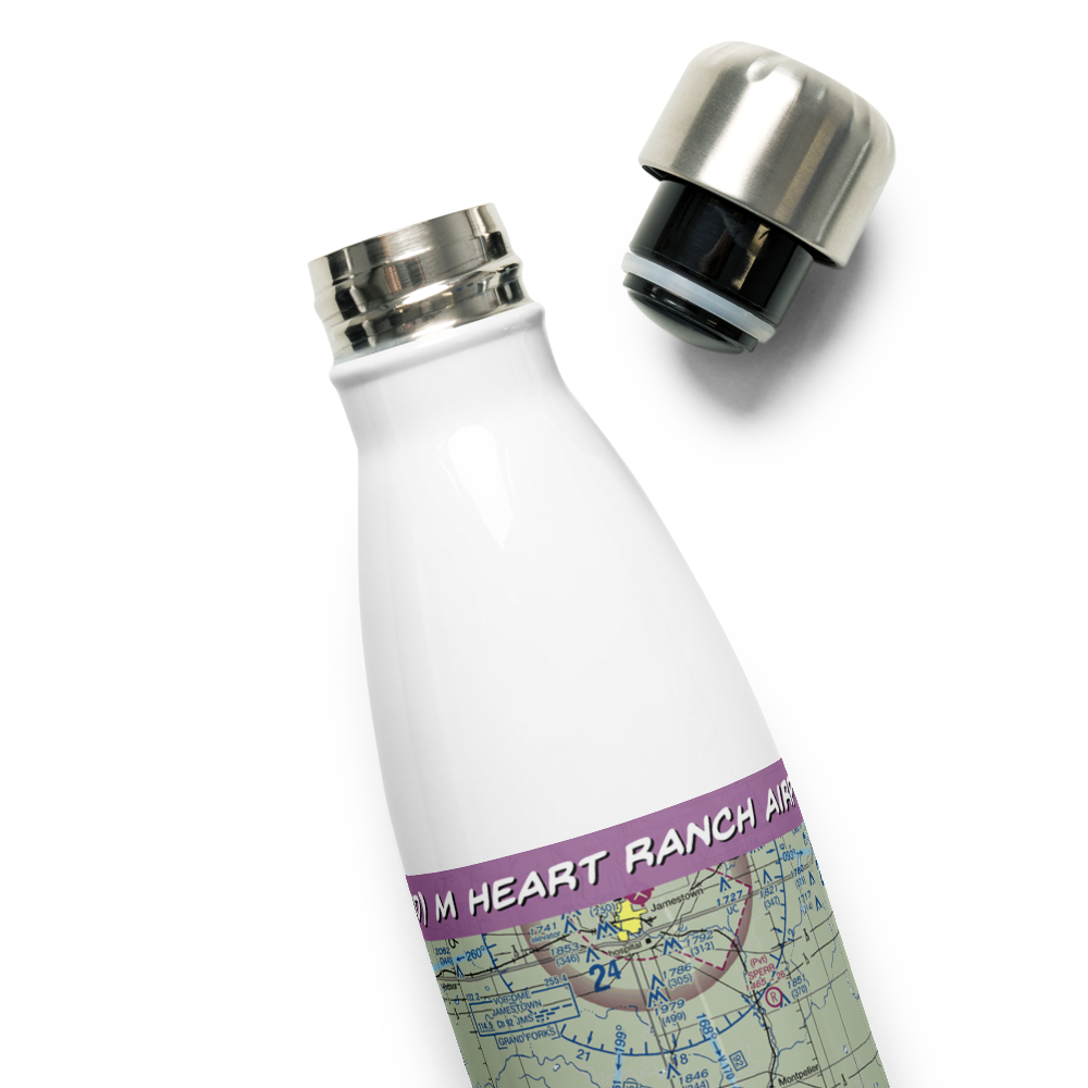 M Heart Ranch Airport (73ND) VFR Sectional Water Bottle 
