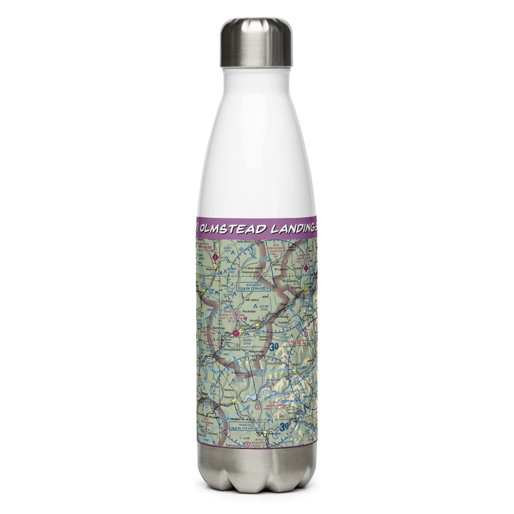 Olmstead Landing Strip (73NY) VFR Sectional Water Bottle 