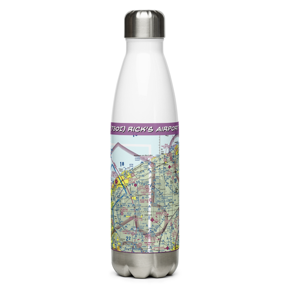 Rick's Airport (73OI) VFR Sectional Water Bottle 