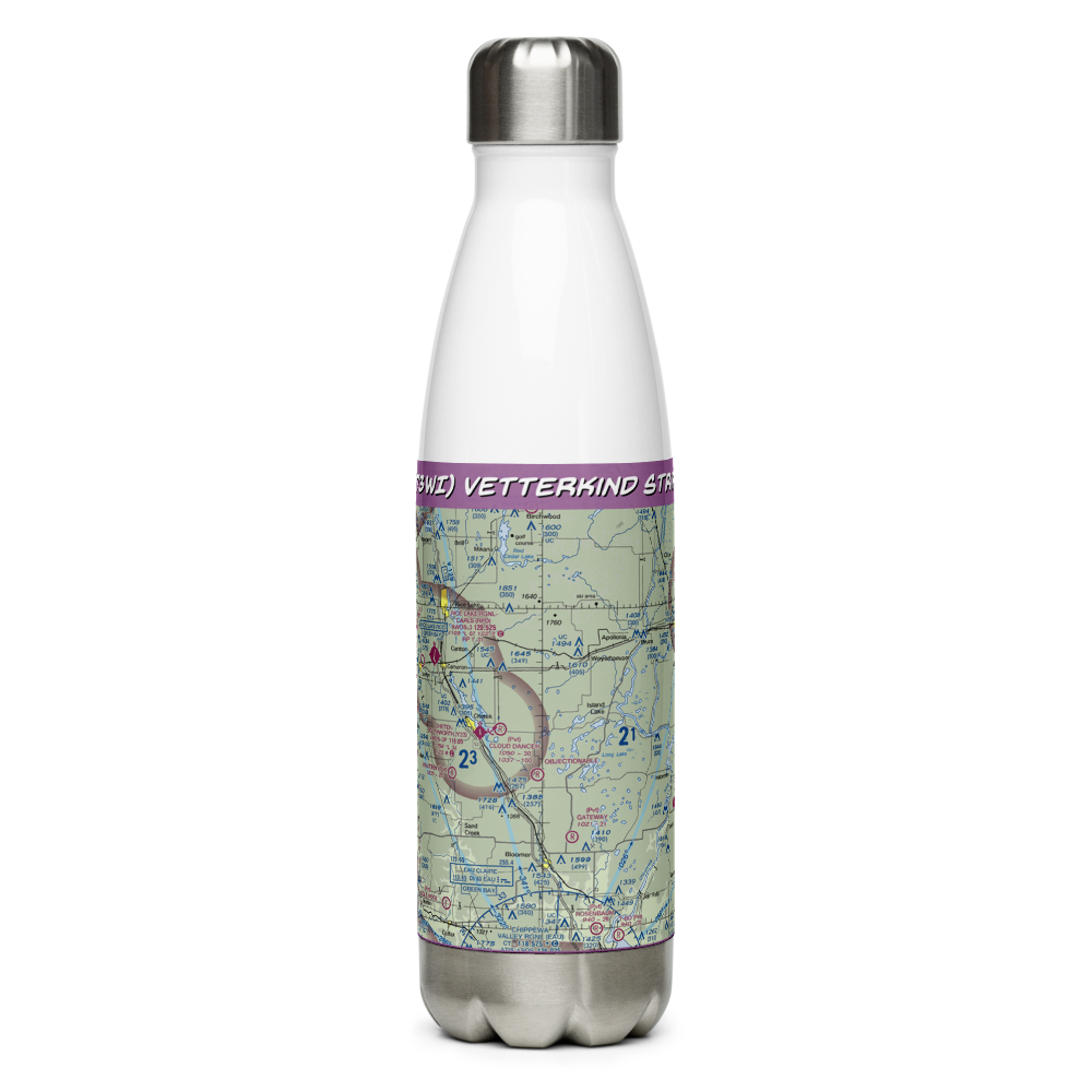 Vetterkind Strip (73WI) VFR Sectional Water Bottle 