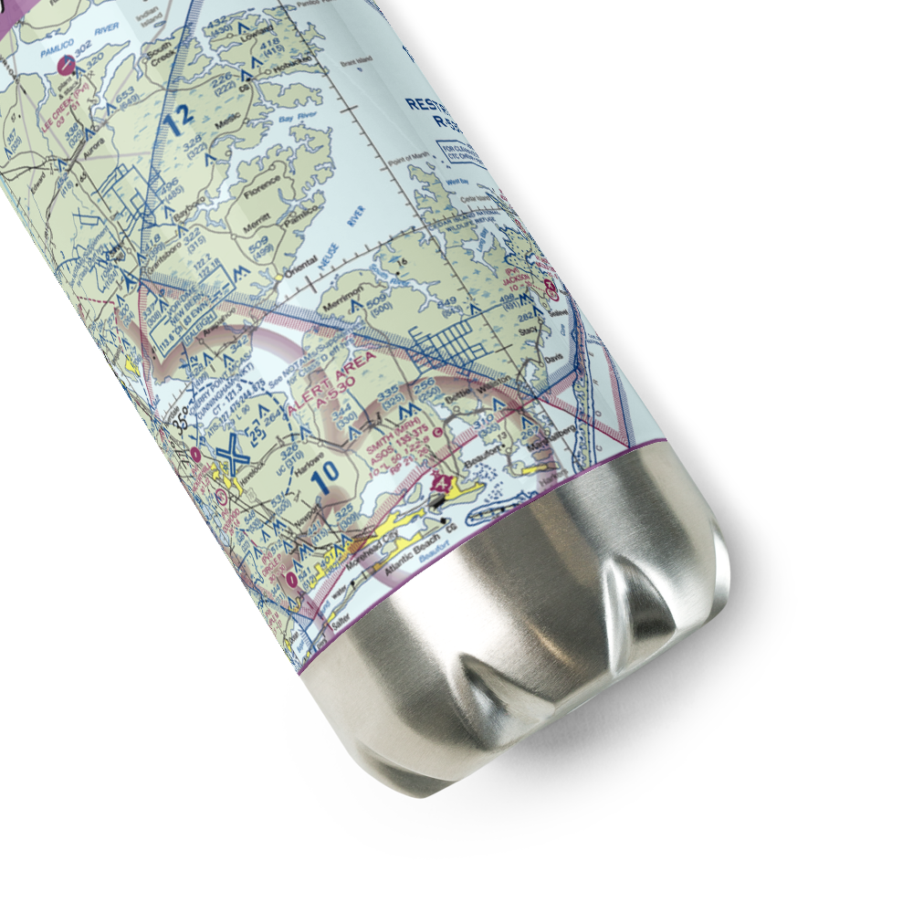 Benton Farm Airport (74NC) VFR Sectional Water Bottle 