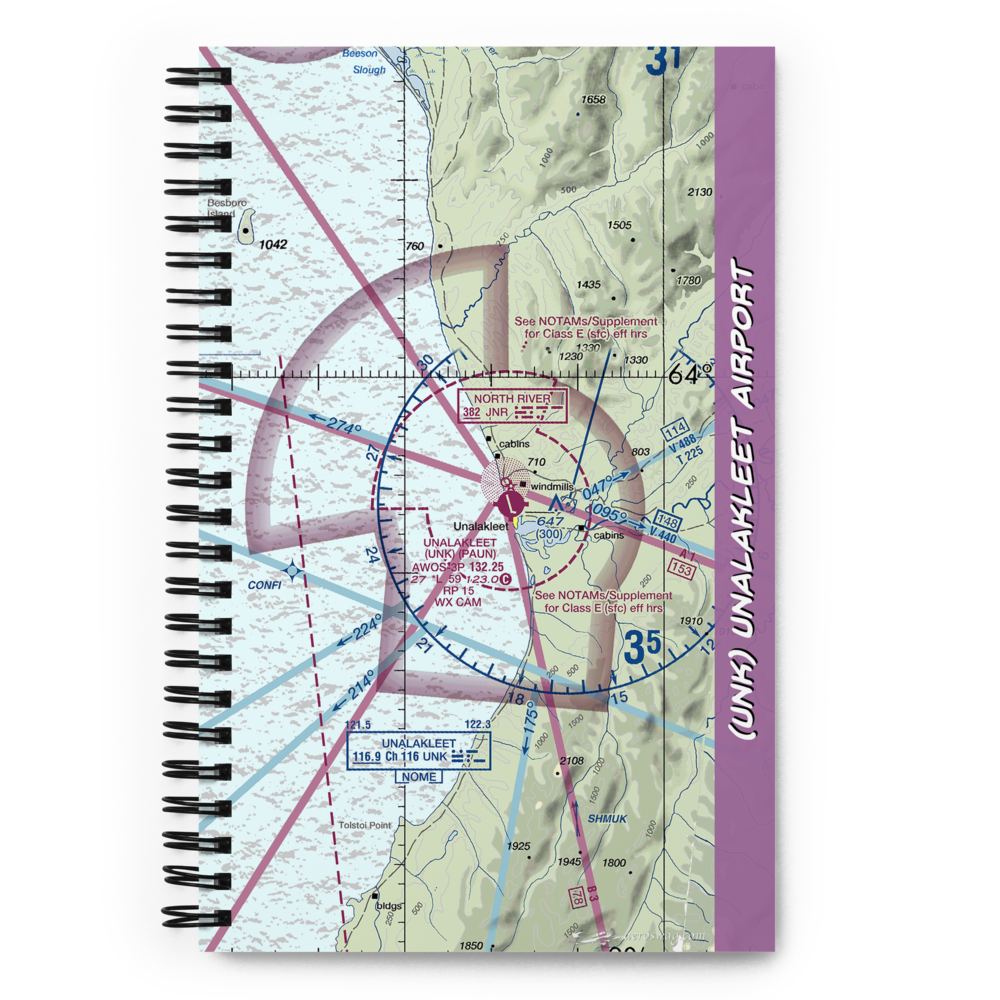 Unalakleet Airport (UNK) VFR Sectional Notebook 
