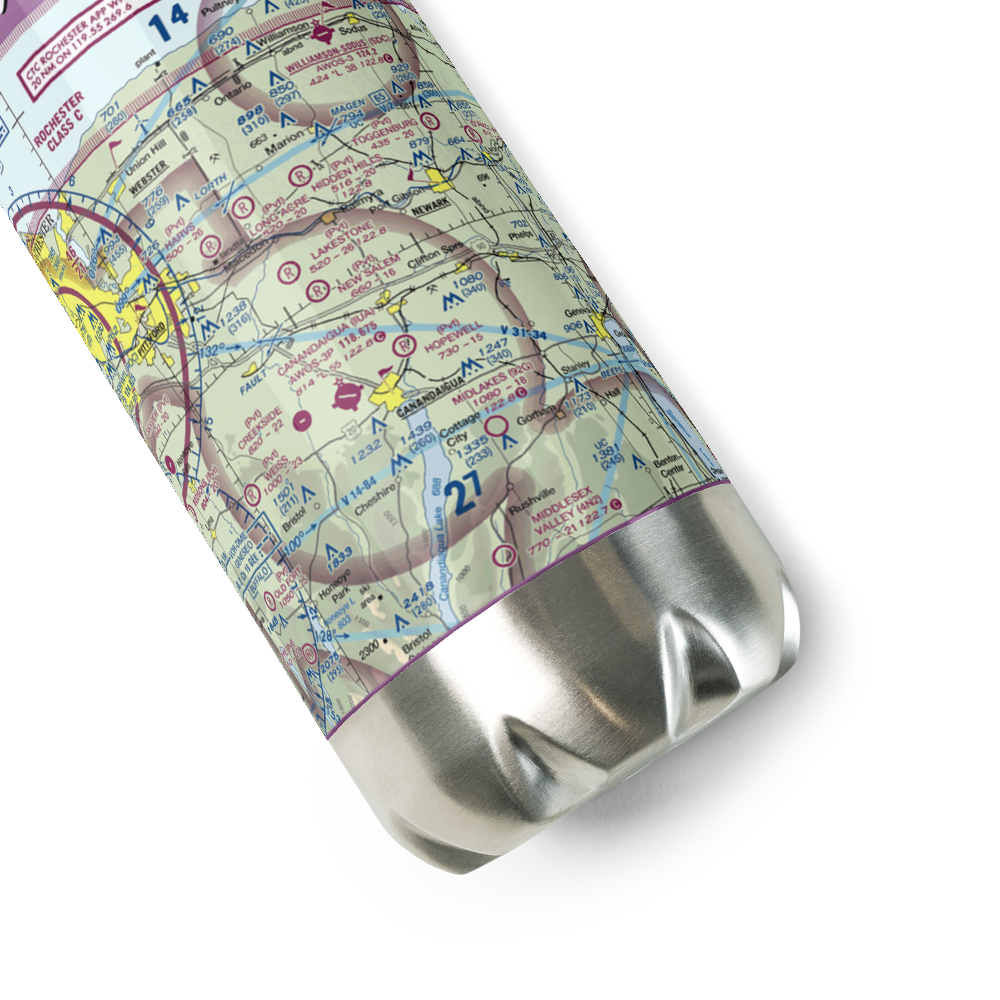 New Salem Aerodrome (74NY) VFR Sectional Water Bottle 