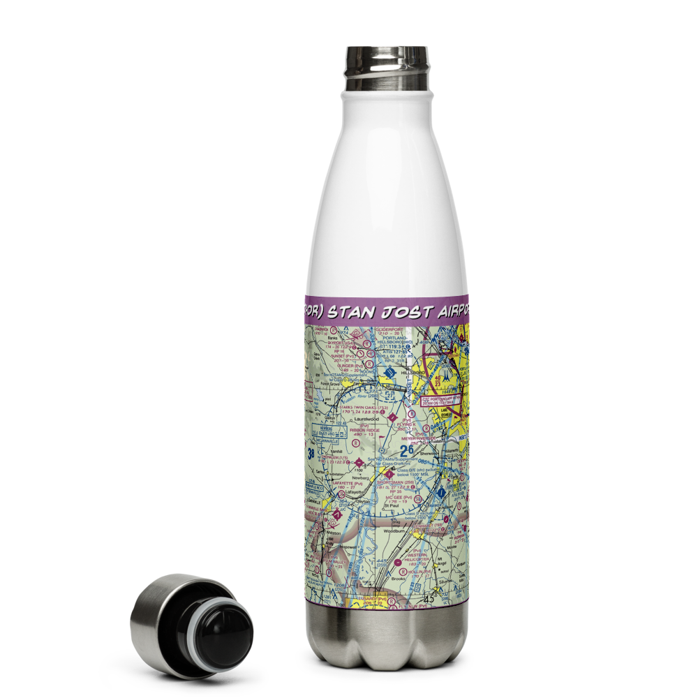 Stan Jost Airport (74OR) VFR Sectional Water Bottle 