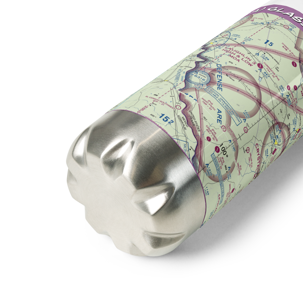 Glass Ranch Airport (74TA) VFR Sectional Water Bottle 