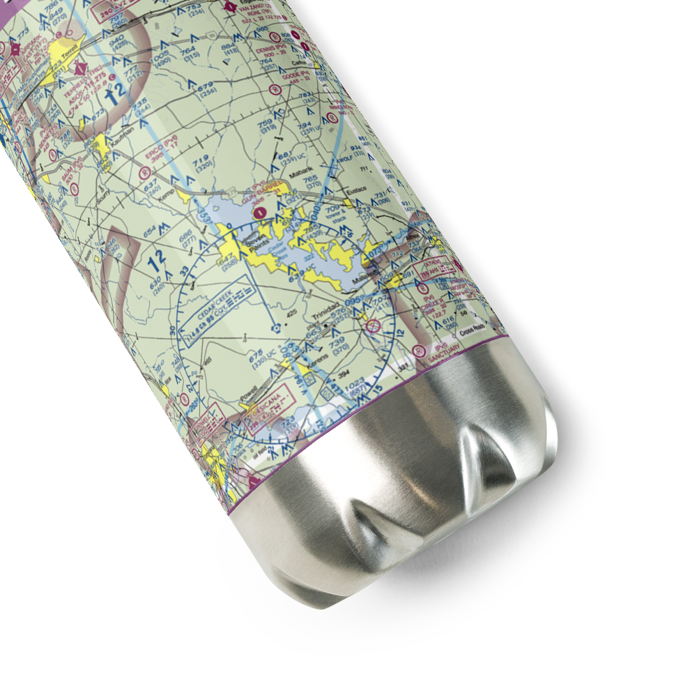 Gun Barrel City Airpark (74xa) VFR Sectional Water Bottle 