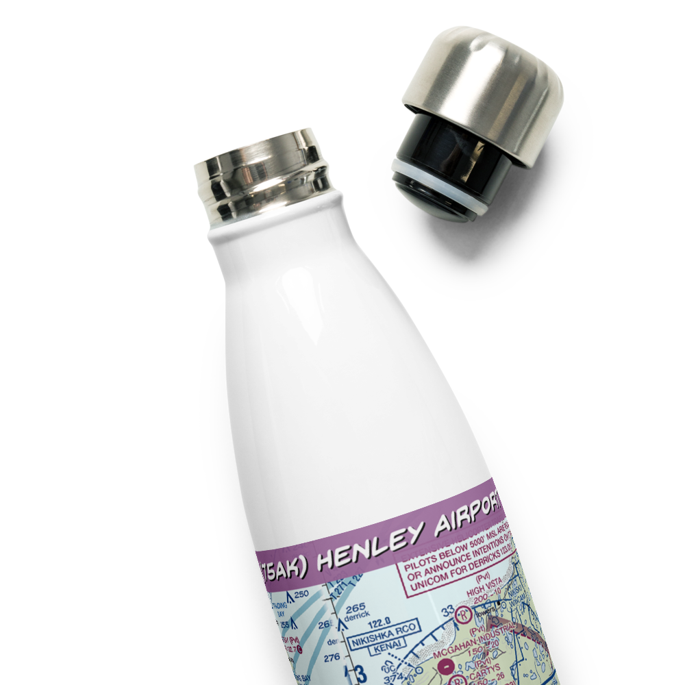 Henley Airport (75AK) VFR Sectional Water Bottle 