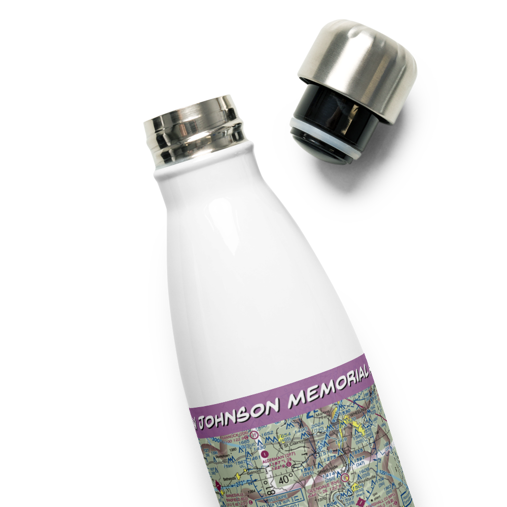 P W Johnson Memorial Airport (75D) VFR Sectional Water Bottle 