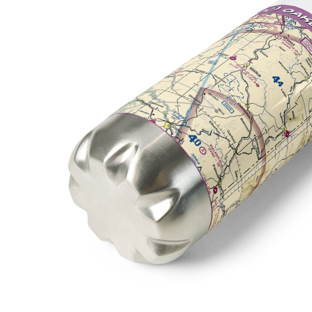 Oakesdale Airport (75DC) VFR Sectional Water Bottle 