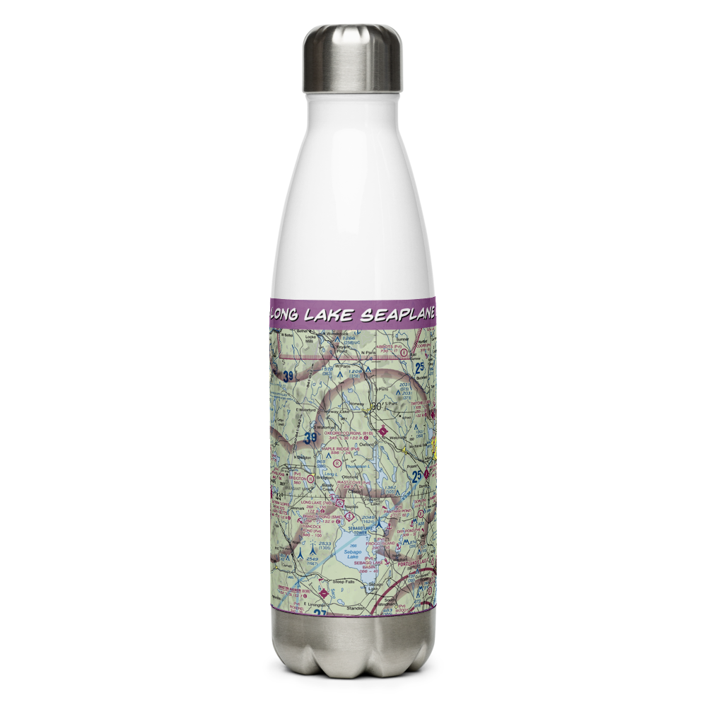 Long Lake Seaplane Base (76B) VFR Sectional Water Bottle 