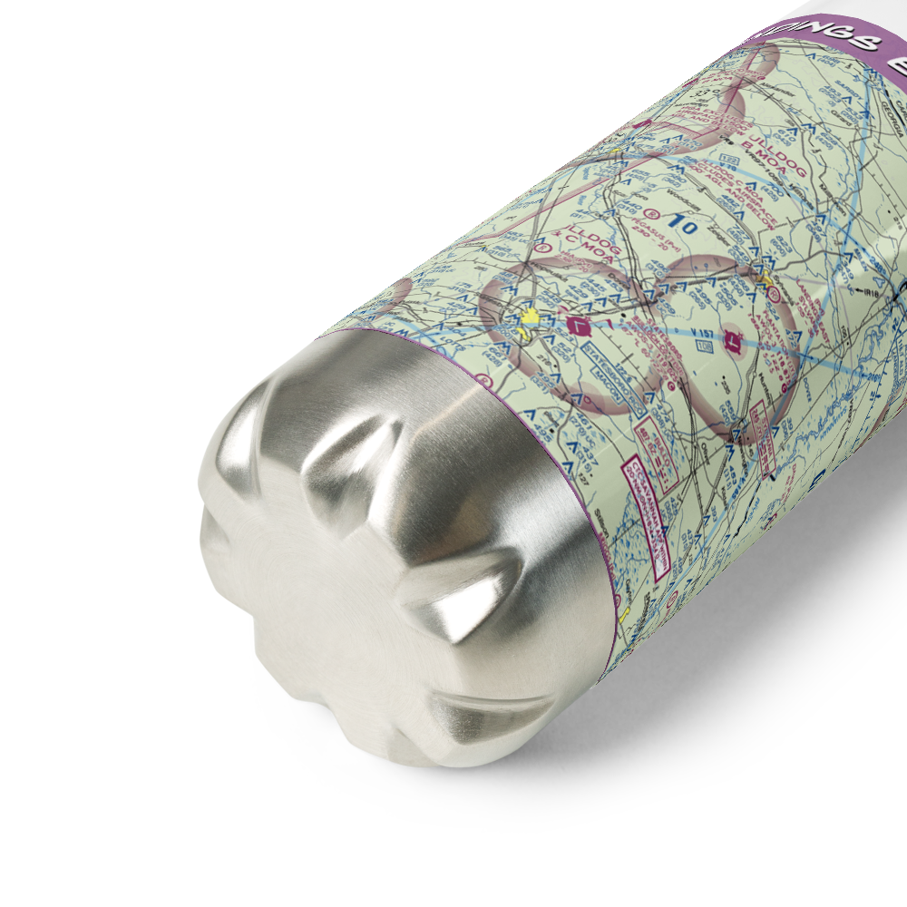 Landings East Sylvania Airport (76GA) VFR Sectional Water Bottle 