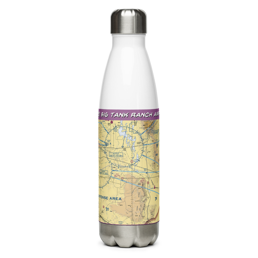 Big Tank Ranch Airport (76TE) VFR Sectional Water Bottle 