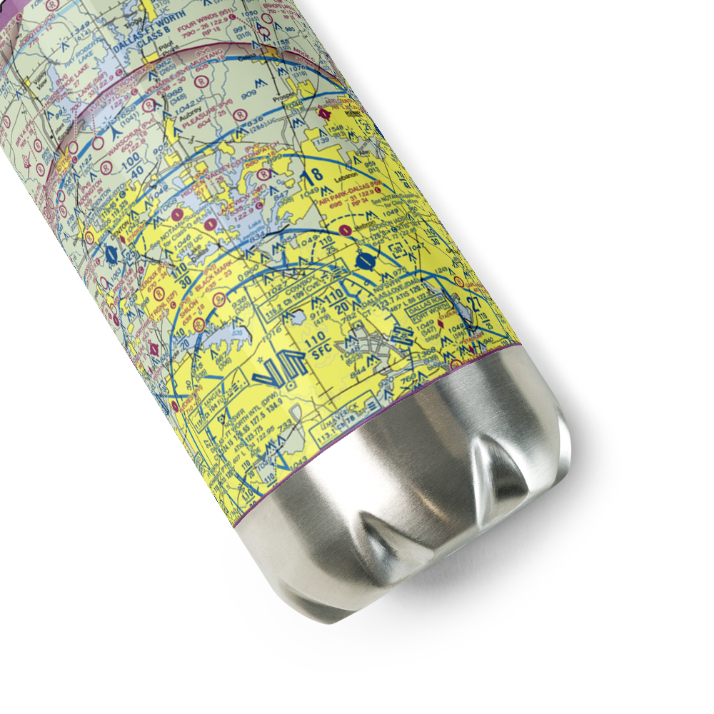 Spanish Oaks Airport (76TX) VFR Sectional Water Bottle 