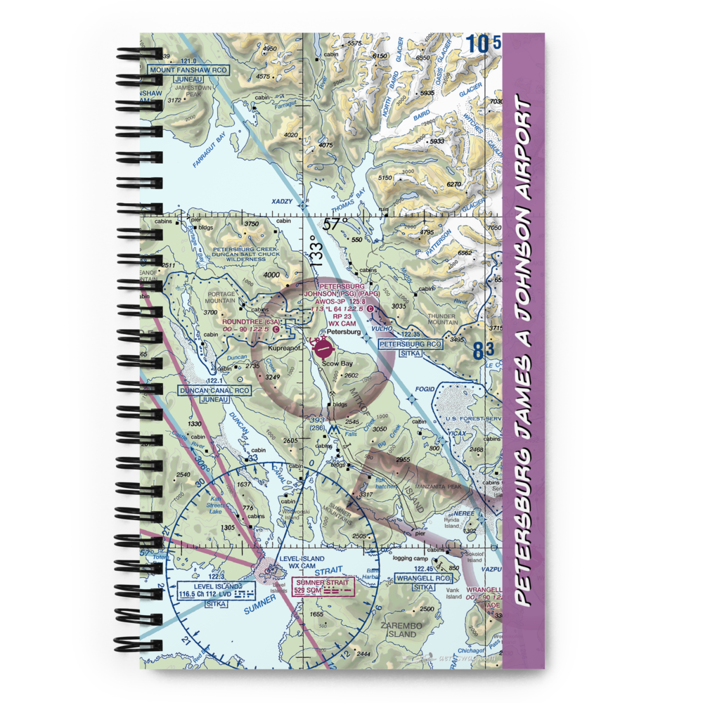 Petersburg James A Johnson Airport (PSG) VFR Sectional Notebook 