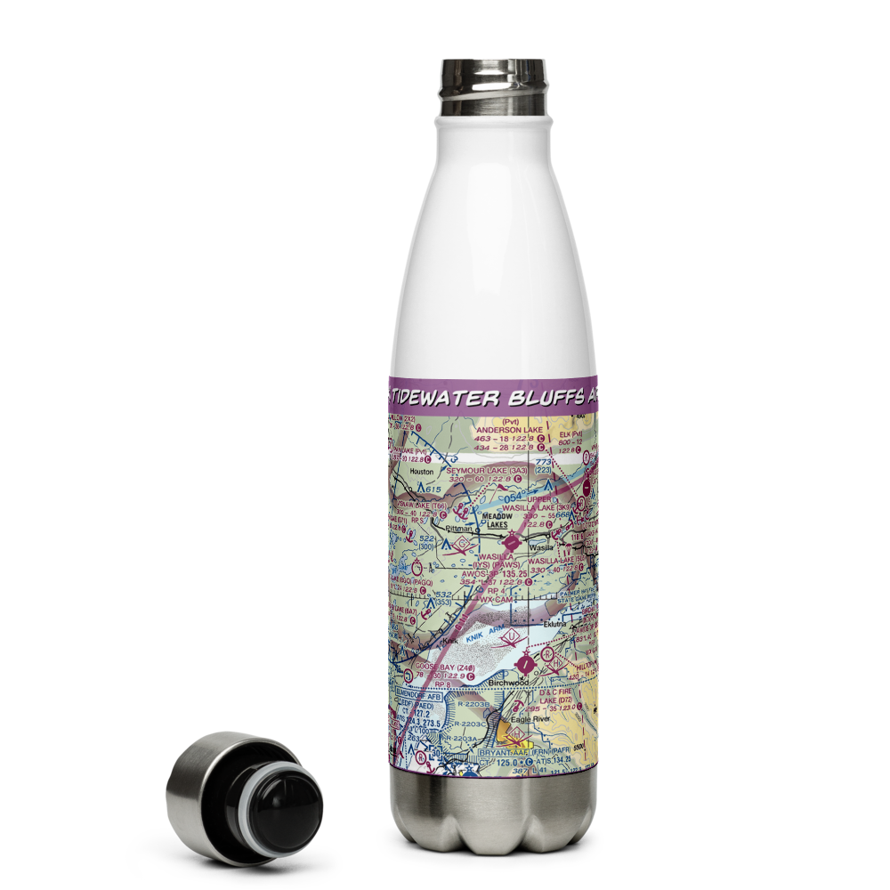 Tidewater Bluffs Airport (77AK) VFR Sectional Water Bottle 