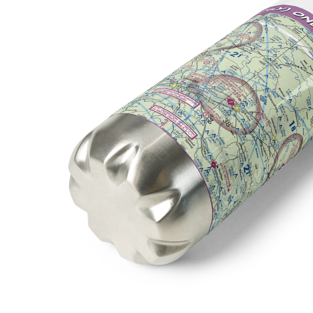 One Oak Airport (77KY) VFR Sectional Water Bottle 