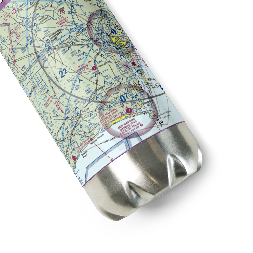 Winnabow Airport (77NC) VFR Sectional Water Bottle 