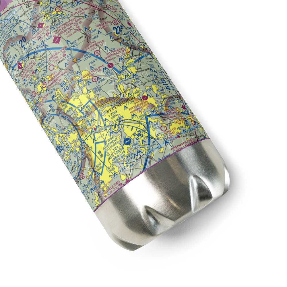 Nardo Airport (77PA) VFR Sectional Water Bottle 