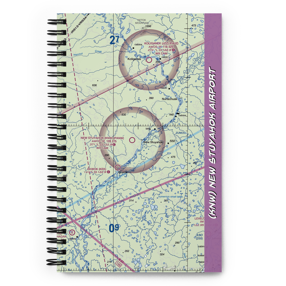 New Stuyahok Airport (KNW) VFR Sectional Notebook 