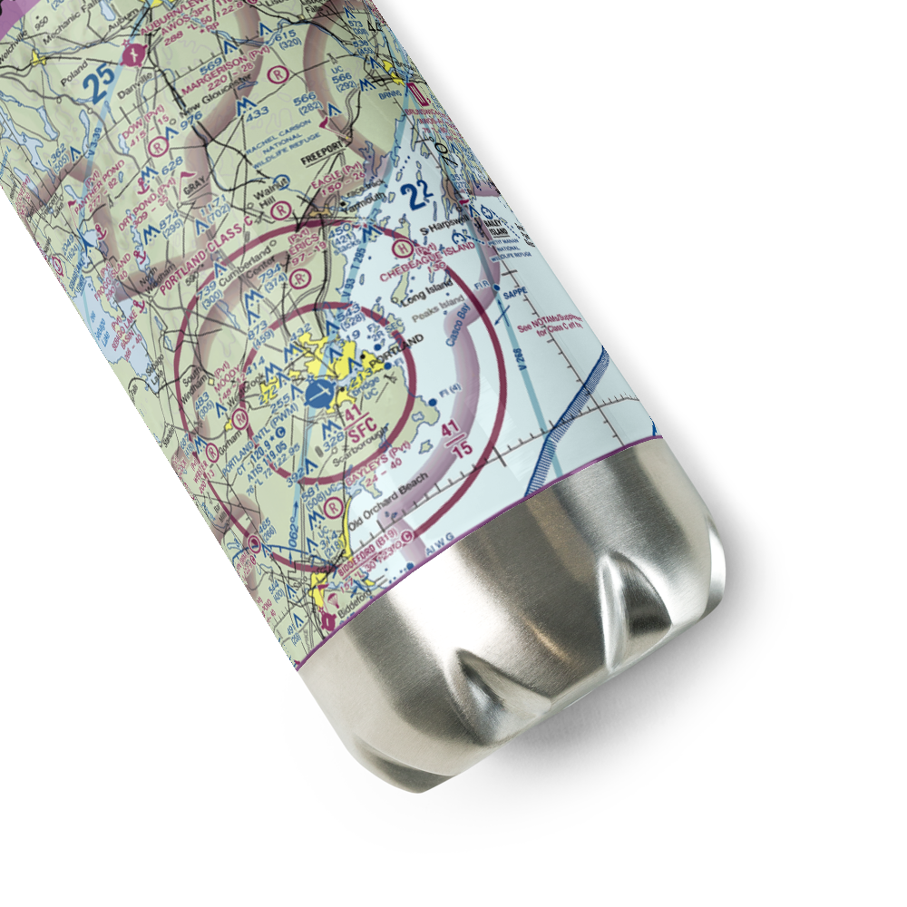 Eric's Field Airport (78ME) VFR Sectional Water Bottle 