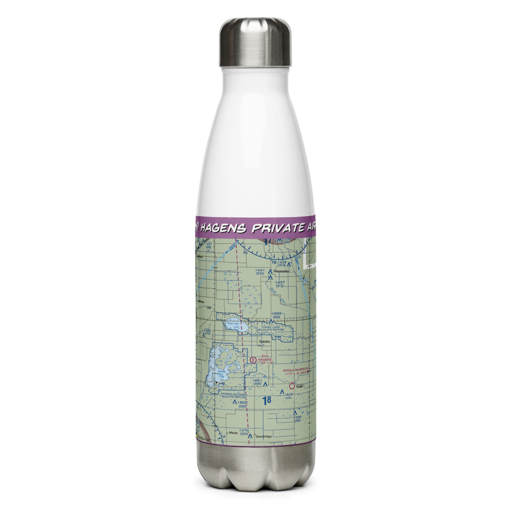 Hagens Private Airport (78MN) VFR Sectional Water Bottle 