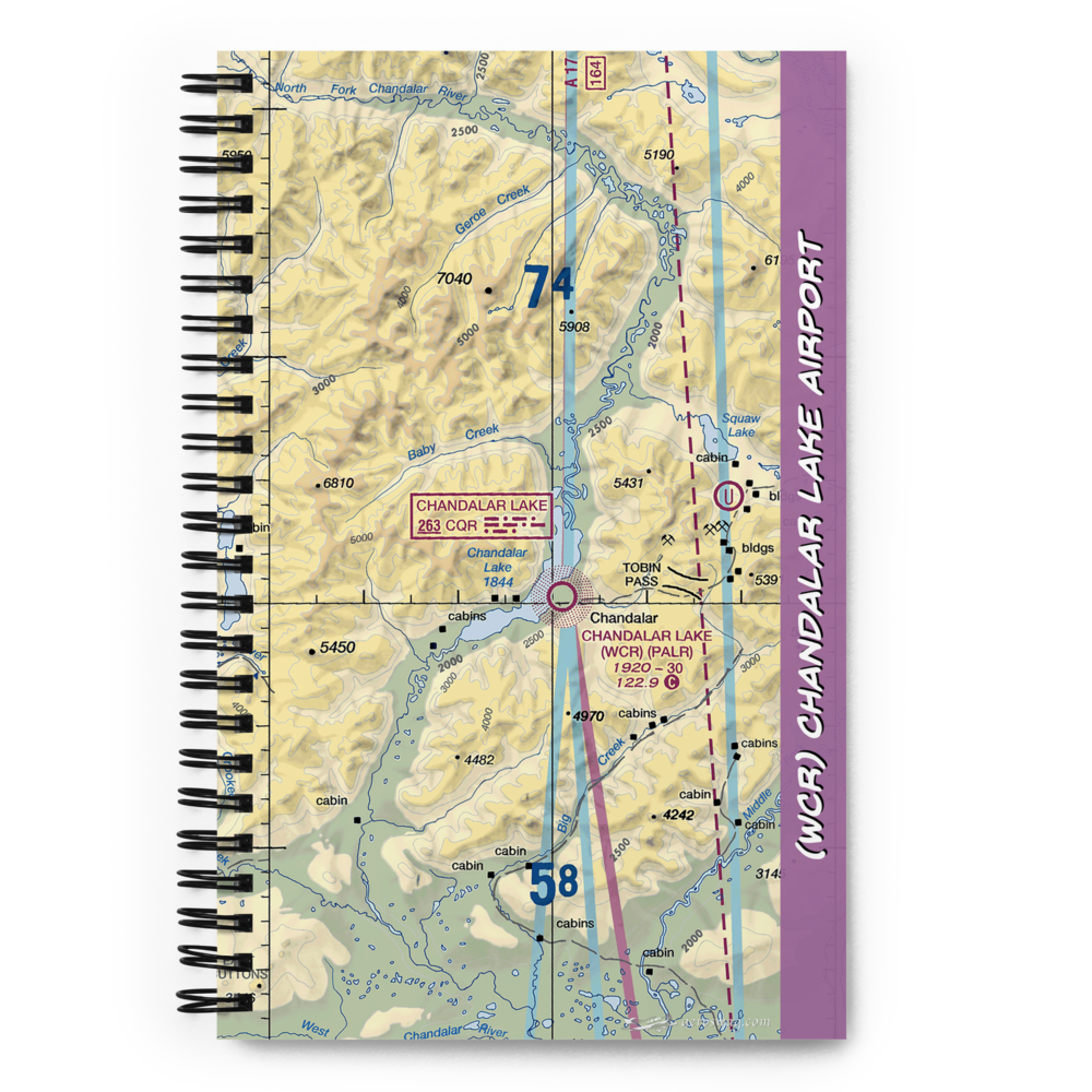 Chandalar Lake Airport (WCR) VFR Sectional Notebook 
