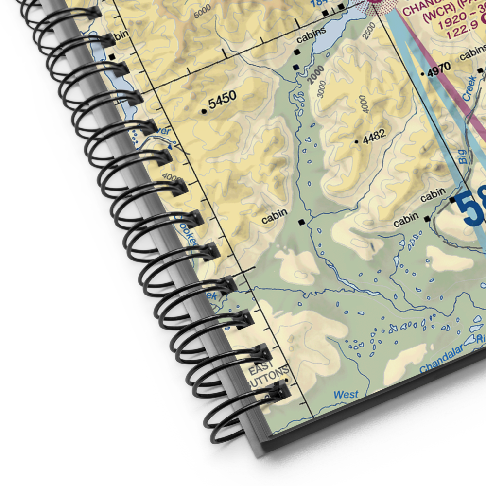 Chandalar Lake Airport (WCR) VFR Sectional Notebook 